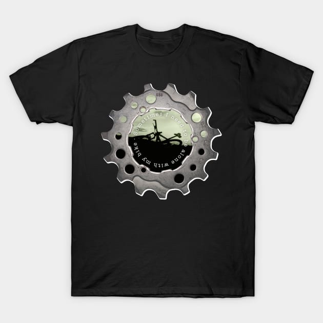 Alone With My Bike - Bike Love T-Shirt by NeddyBetty